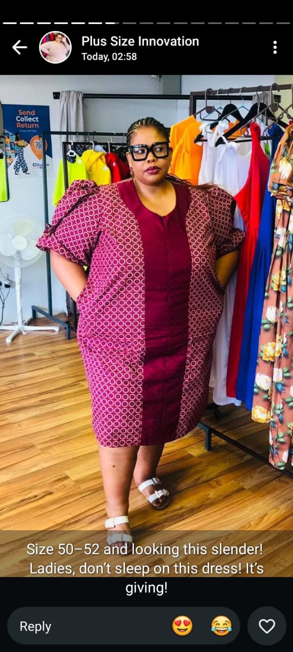 Plus Size Isishweshwe Dress