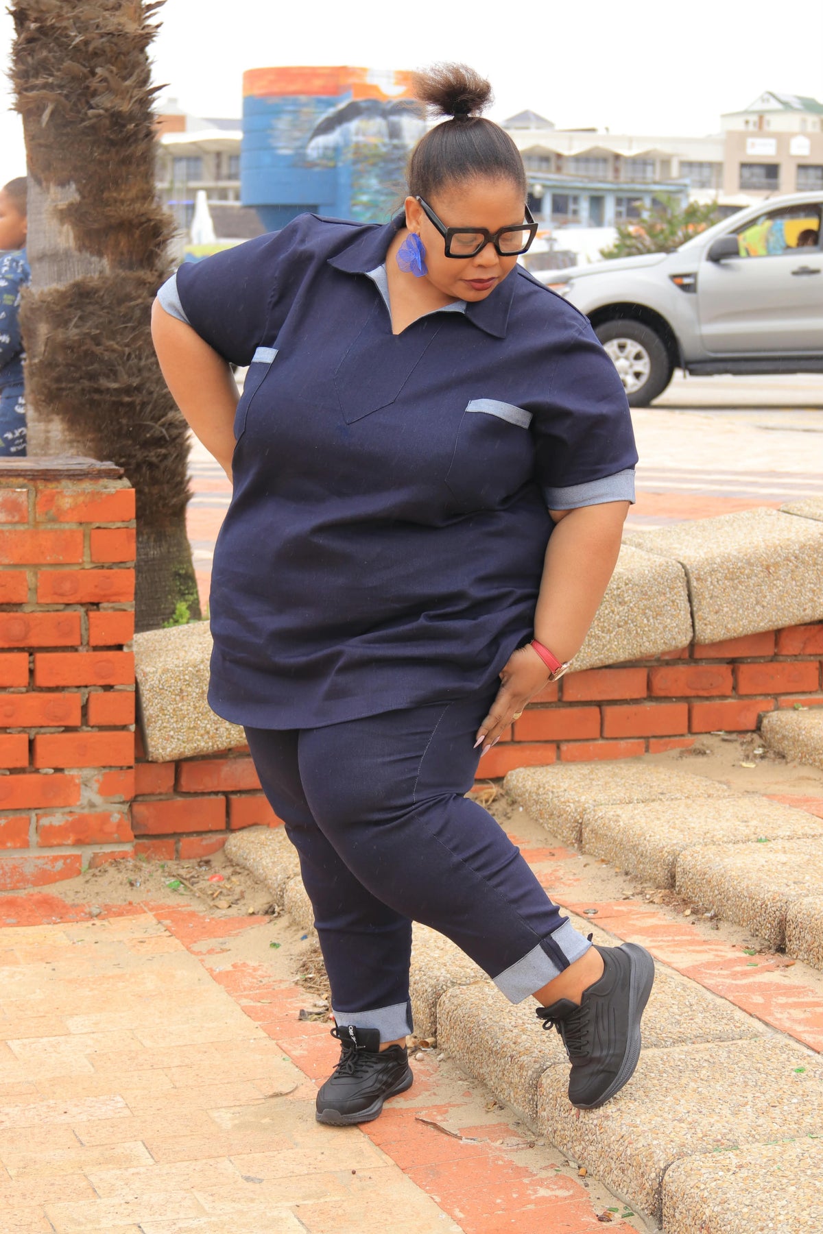 Plus Size Denim Set