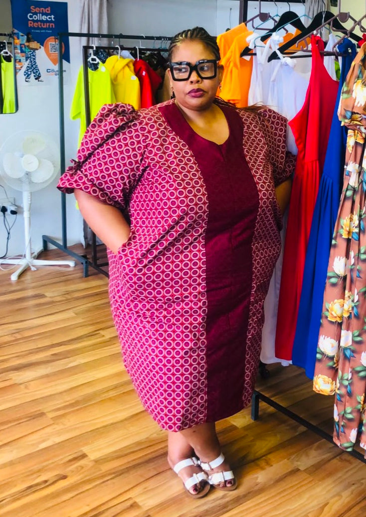 Plus Size Isishweshwe Dress