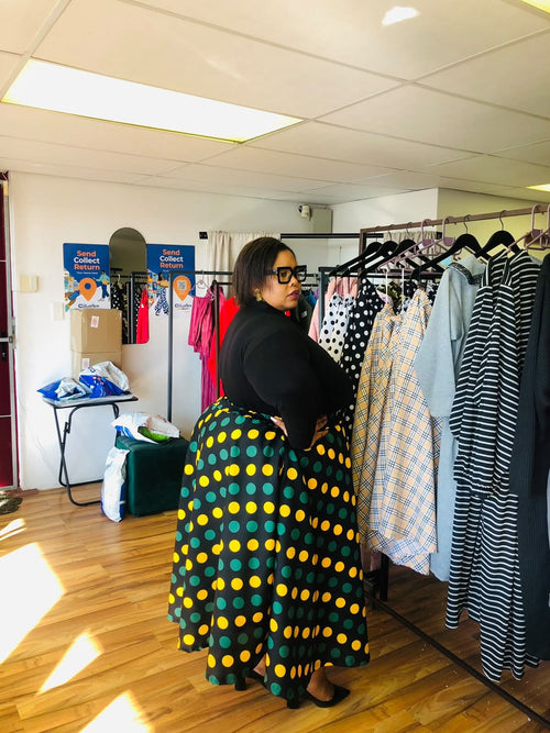 Plus Size Flared Skirt
