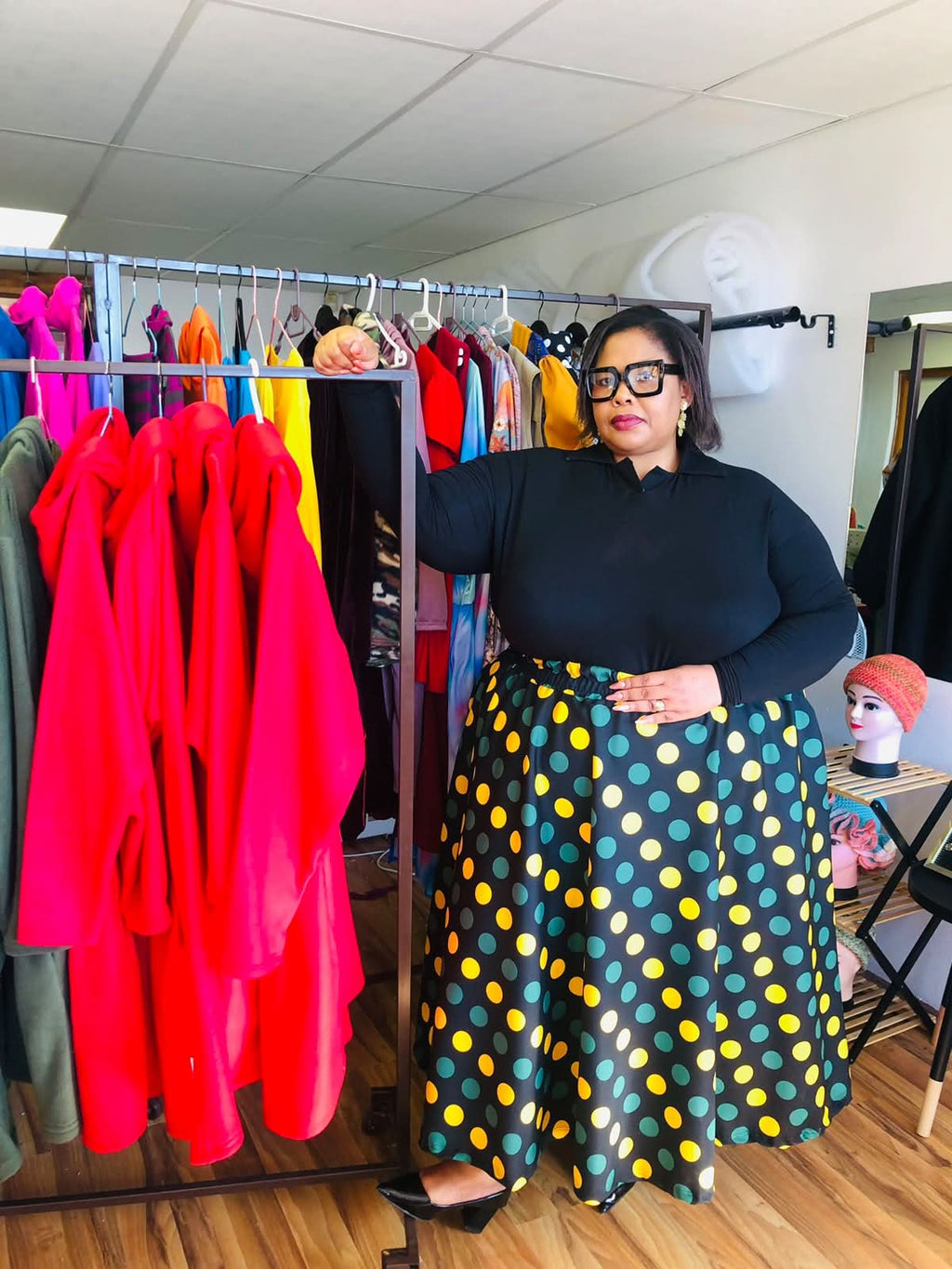 Plus Size Flared Skirt