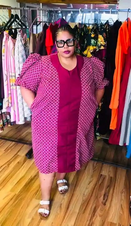 Plus Size Isishweshwe Dress
